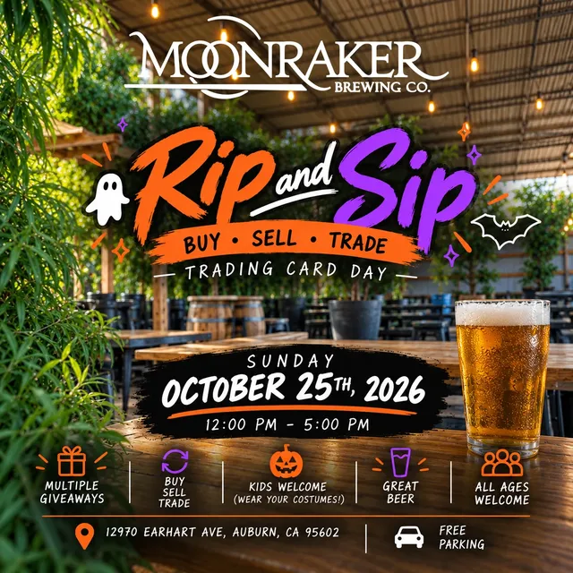Flyer for Rip and Sip in Auburn, CA