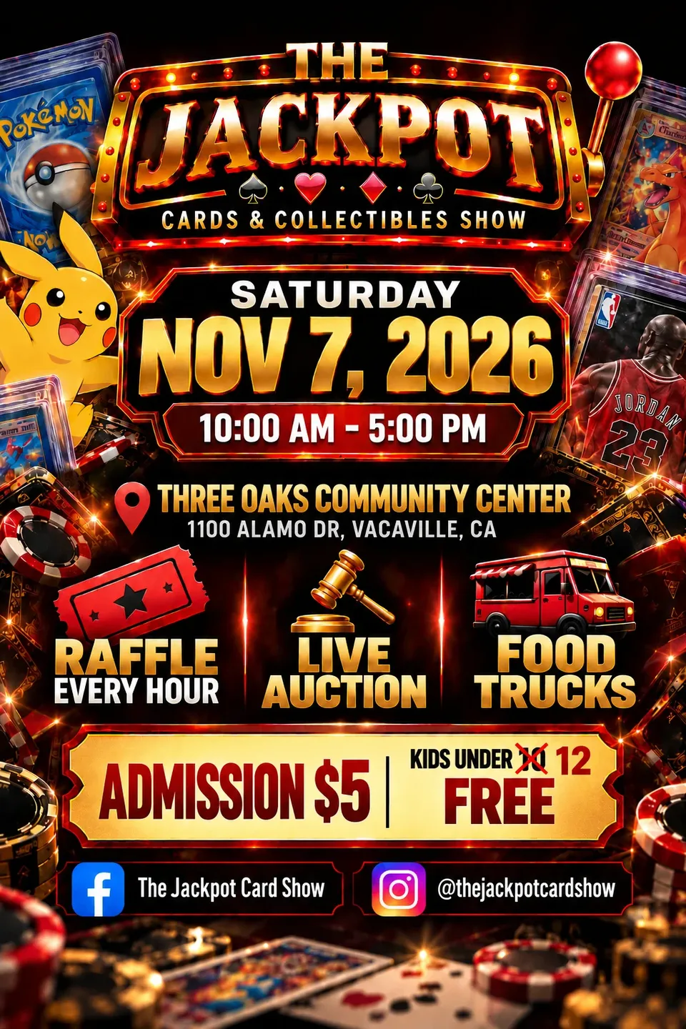 The Jackpot Card Show flyer