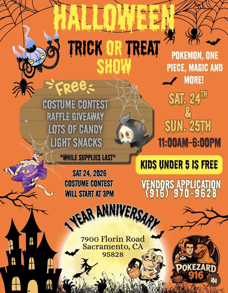 Pokezard 916 Halloween Trick Or Treat Show flyer